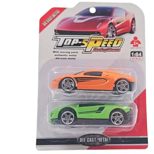 [IX2500742] 1:64 Top Speed Racing Heros Metal Car Pack Of 2