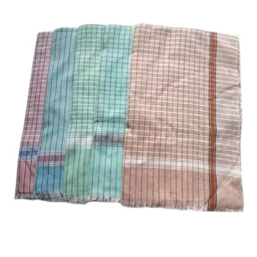 [IX2500810] Colored Line Cotton Thorth Rainbow 70 X 140 cm 