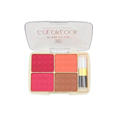 [IX2500870] Zarmar Colorlook Eye Shadow & Blush 4 Shades Pack With Brush