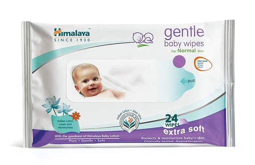 [IX2500874] Himalaya Gentle Baby Wipes For Normal Skin Pack Of 12