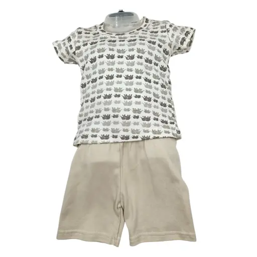 [IX2501055] Seven Dye New Born Beige Dress Set Boys