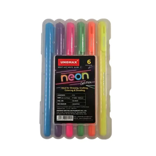 [IX2501153] UNOMAX Neon Gel-Pen 6 Colours