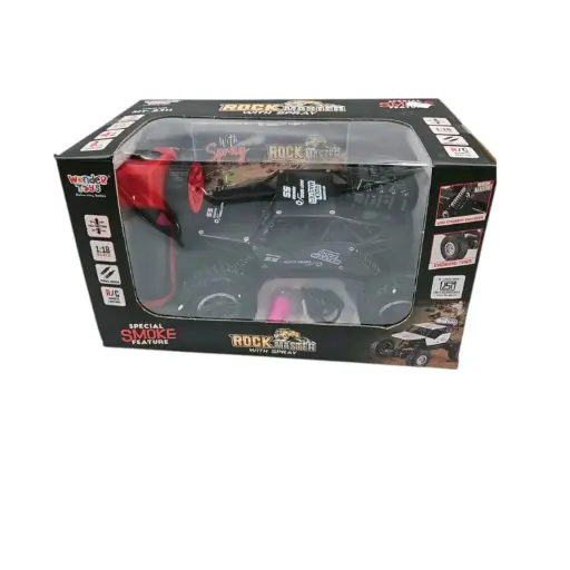 [IX2501421] MT8311 Rock Master With Spray Smoke Built To Last 1:18 Scale Remote Controlled Full Function Off Road Jeep With Over Sized Wheels