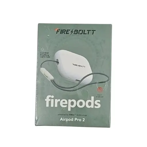[IX2501621] Fire Boltt Airpod Pro 2 Touch Enabled With 300mAh Charging Case Clear & Loud Heavy Bass