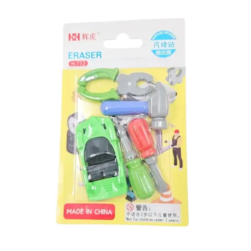 [IX2501944] DIY Mini Cute Shapes Eraser Pack Of 4
