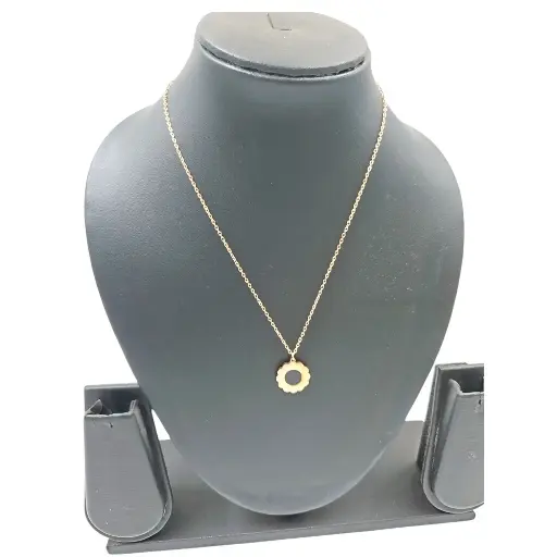 [IX2502004] Fashion Beaded Rose Gold Chain With Stone Lockets