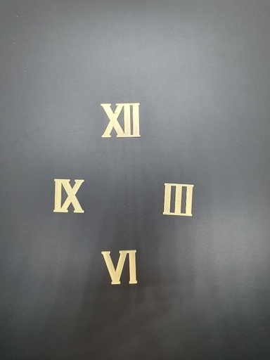 [IX000633] Acrylic Roman Numbers For Clock Making (12, 3, 6, 9)