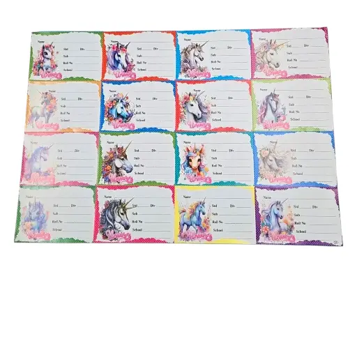 [IX2502361] Sticky Name Slips 16s Stickers Unicorn