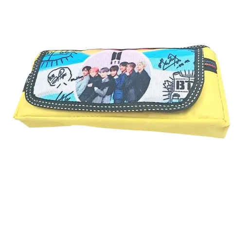 [IX2502471] BTS Triple Pocket Rainbow Zipper Pencil Box