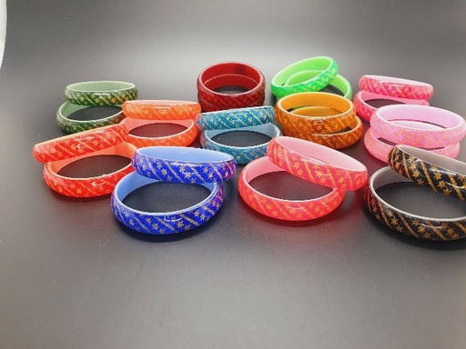 [IX2500443] Kids Fancy Fiber Bangles With Stars 
