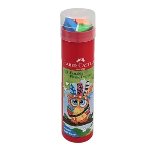 [IX2503195] Faber-Castell 13 Shades Erasable Plastic Crayons And Eraser Free