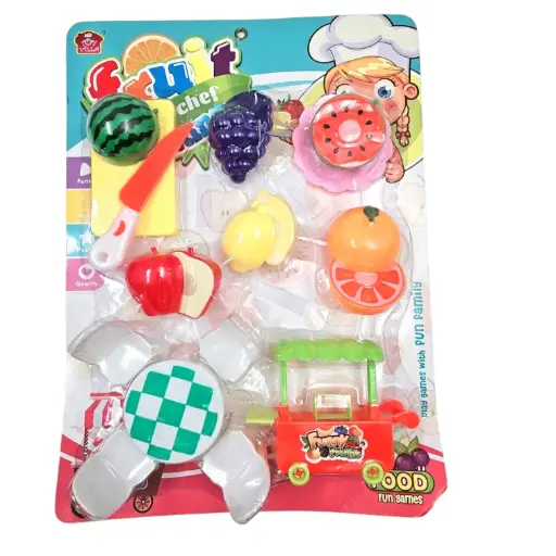 [IX2503356]  Fruit Chef Cutting Kitchen Set With Cutting Board 19 Pcs   