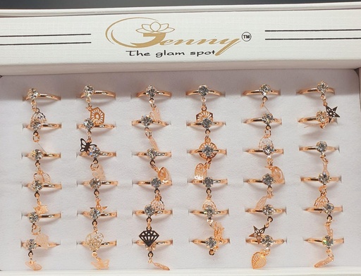 [IX001194] Rose Gold Imitation Hanging Rings 