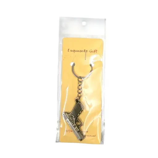 [IX2503690] Hanging Gun Metal Key Chain