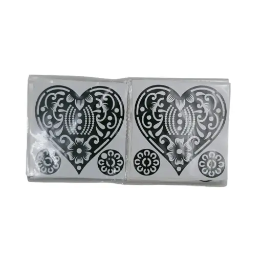 [IX2503851]  Sticker For Mehandi Heart Shape Design  With Round Design 