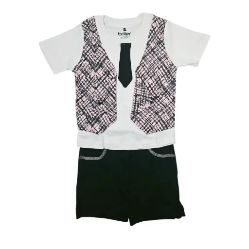 [IX2504030] Briller 2 BTN Over Coat Shirt & Shorts Set XL