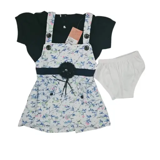 [IX2504092]  Briller kids Wear Floral Print Baba Suit Frock With Panties XL