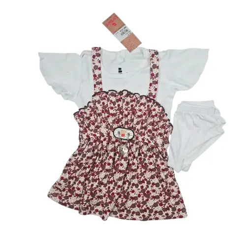[IX2504094]  Briller kids Wear Printed Frock With Panties Medium