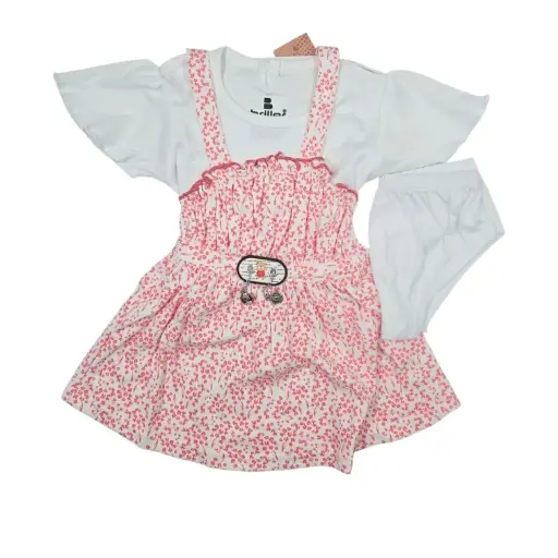 [IX2504096]  Briller kids Wear Printed Frock With Panties Large