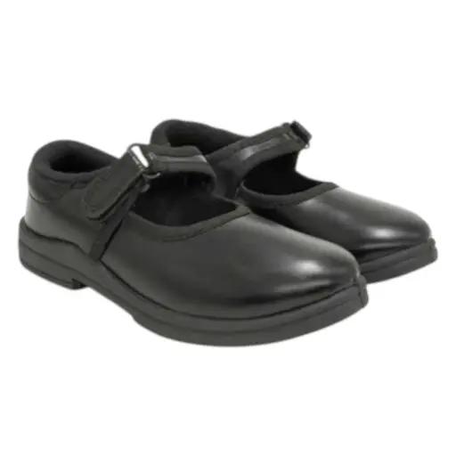 [IX2504244] 5004 G & C School Life Black School Shoes With Strap For Girls