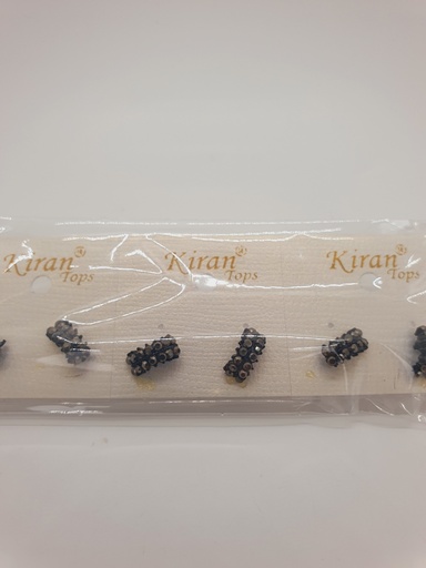 [IX000718] Black Stone Half Ring Earring 