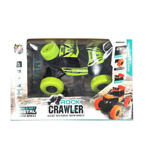 [IX2504694] XB1018 Rock Crawler Alloy Die-Cast Metal With Spray Built To Last 1:18 Scale Remote Controlled Full Function Off Road Jeep With Over Sized Wheels