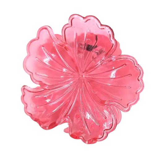[IX2504812] Hibiscus Flower Shaped Transparent Colored Hair Crab