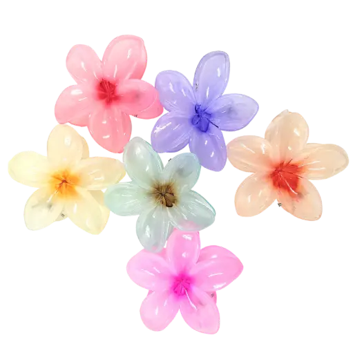 [IX2504818] Flower Hair Cluture Claw Plastic Crab