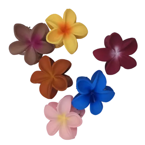 Plumeria Flower Hair Claw Crab
