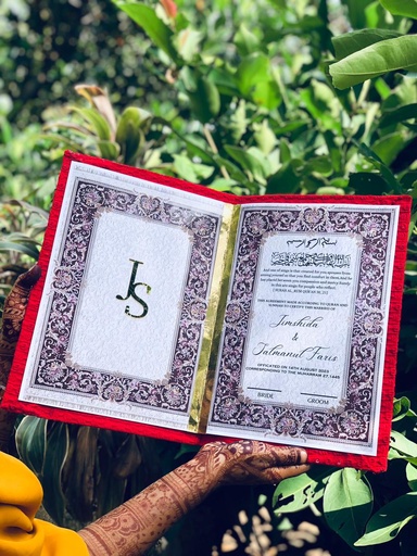 [IX000828] Customized Nikkah Nama Book 