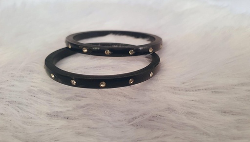 [IX000714] Black Kariwala With Stones 