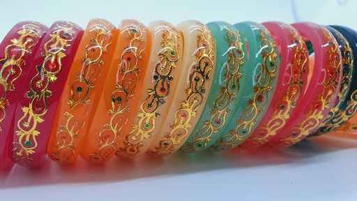 Fiber Bangles With Golden Design 900 cart