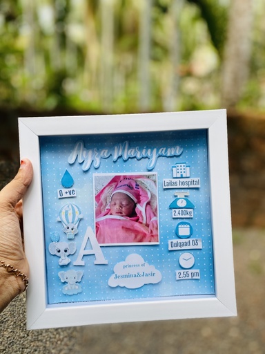 [IX000806] Customized Baby Birth Details Frame