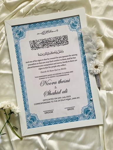 [IX000619] A3 Size Nikkah Nama With pen 