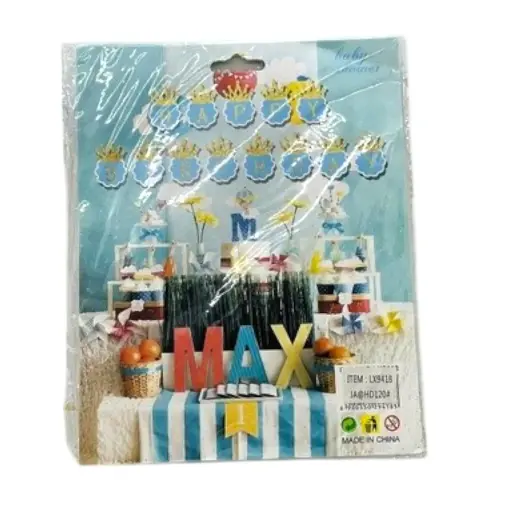 [IX000092] Birthday Banner Crown Theme 