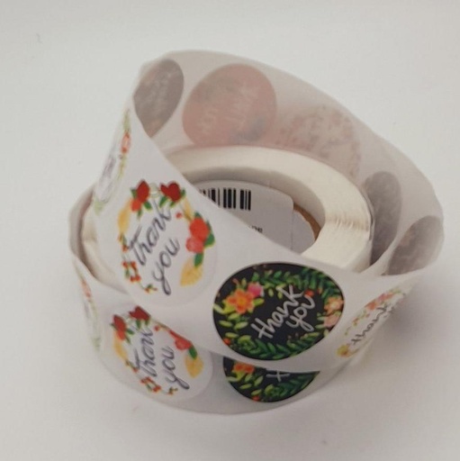 [IX001257] Thank You Sticker 1 Inch Tape 