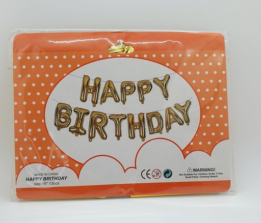 [IX000098] Happy Birthday Foil Balloons Letters 16x13pcs 
