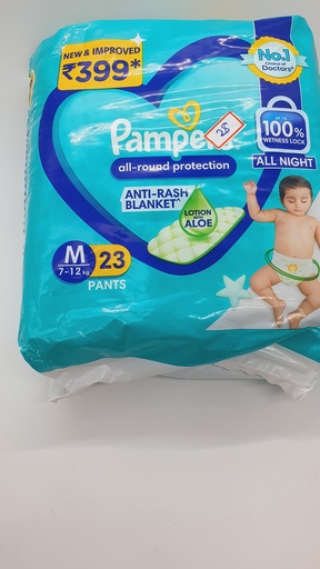 [IX001119] Pampers All Round Night Protection Diaper Pack Of 23 Medium 