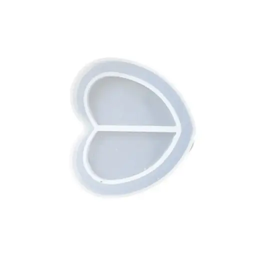 [IX001328] Heart Frame &Half Heart Silicone Mould 2 Inch