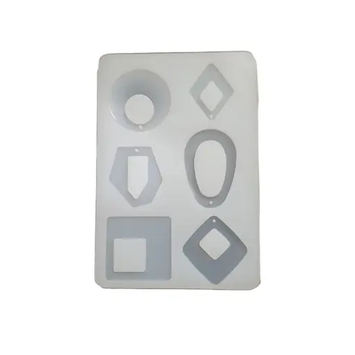 [IX001329] Silicone Frame Moulds With Hole 6 Pcs Set