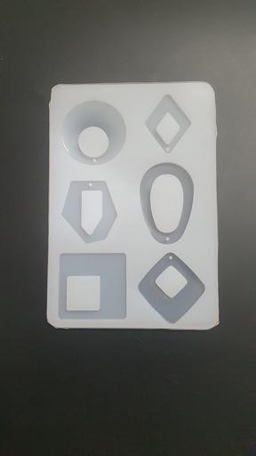 [IX001329] Silicone Frame Moulds With Hole 6 Pcs Set