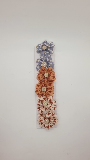 [IX001393] Hair Tik Tik Printed Flower With Stones