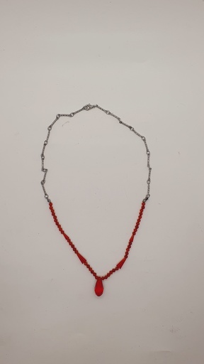 [IX001404] Muthu Mala Red & Steel Color