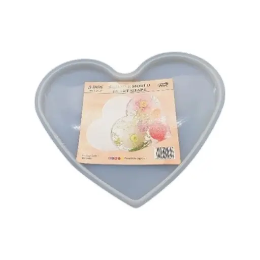 [IX001466] Resin 1 cm Deep Mould Heart Shape 8 Inch
