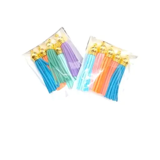 [IX001474] Hanging Tassels With Golden Head 5 Pcs/Pkt