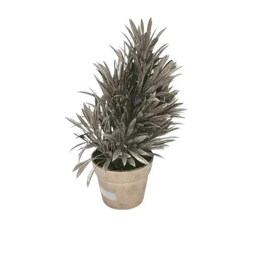 [IX001664] Artificial Metallic Flower Pot 