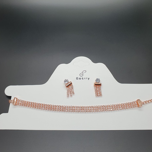 [IX000121] Rose Gold Imitation Bracelet Set [Bestly] 